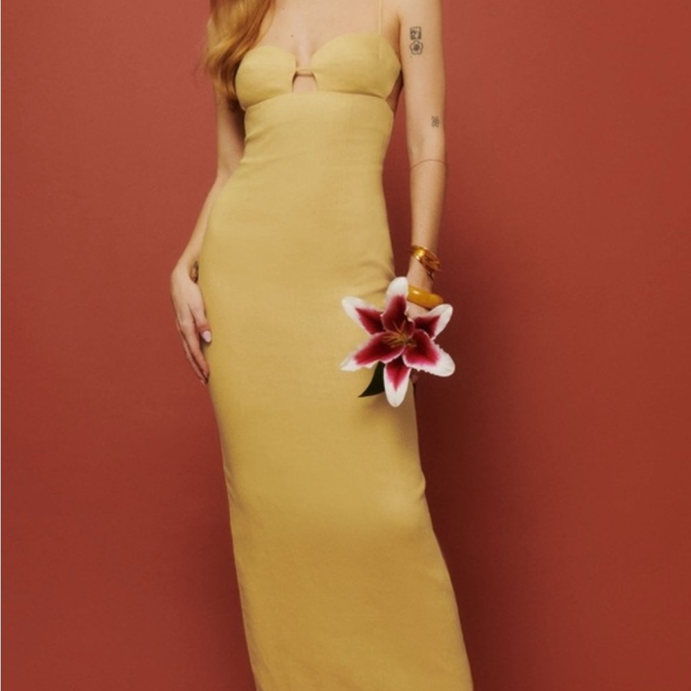 Reformation Malibu Yellow Dress
